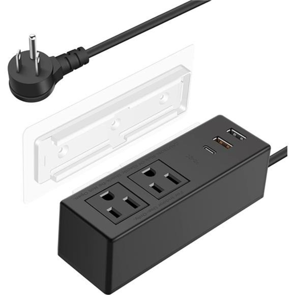 Other 2w Usb C Under Desk Power Stripadhesive Or Screw Wall Mount